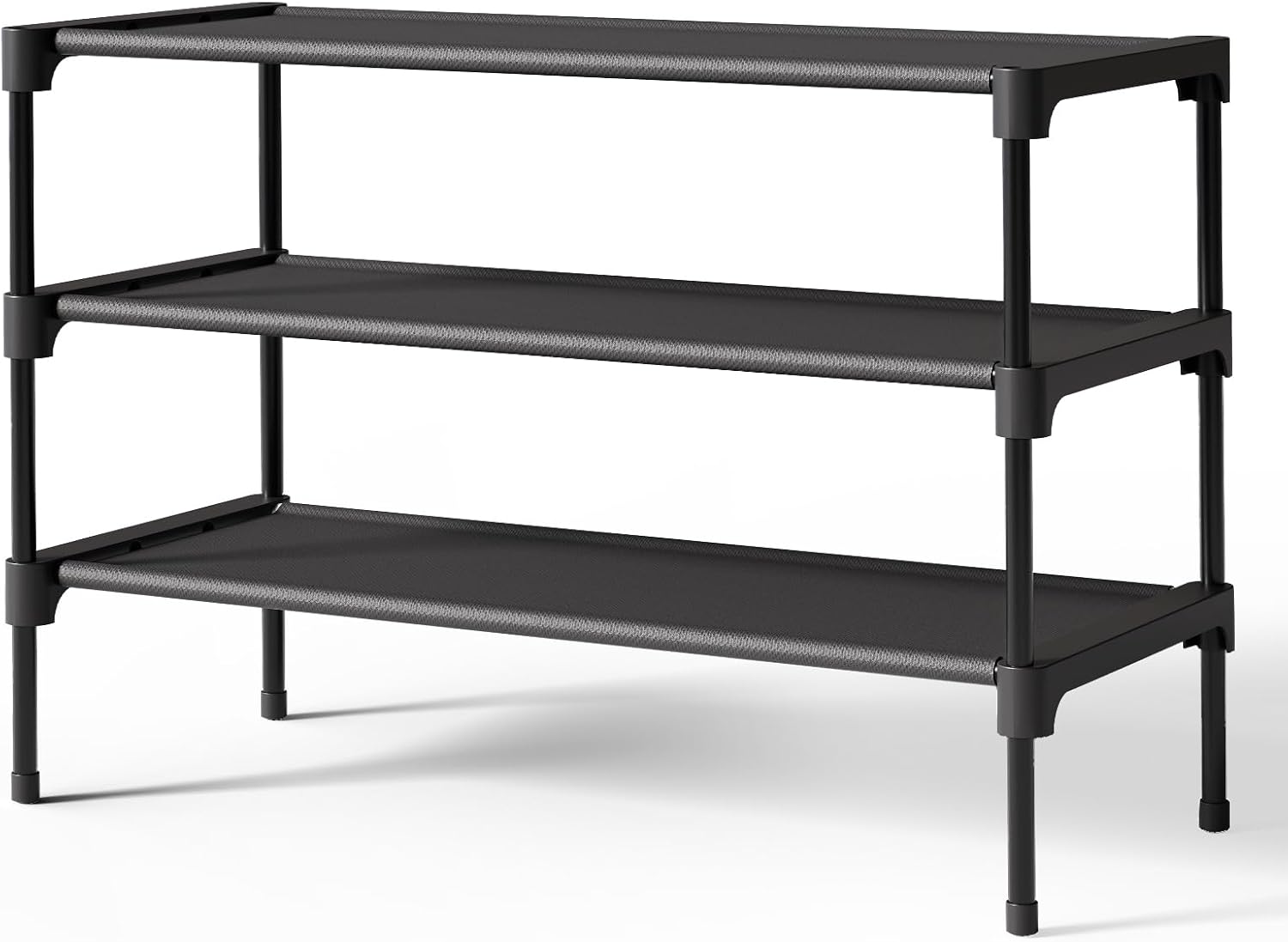 Stackable compact shoe rack for small closets